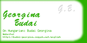 georgina budai business card